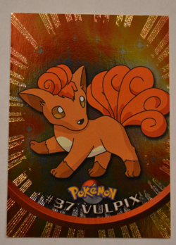2000 Topps Foil Pokemon #37 Vulpix TV Animation Edition Series Black Logo - Image 1