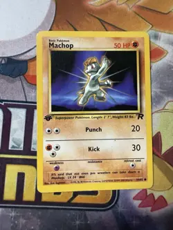 Pokemon Machop Common 1st Edition Team Rocket 59/82 MP - Image 1