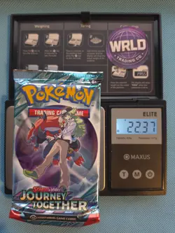 Heavy 22.37g Pokemon TCG Journey Together Booster Pack Factory Sealed - Image 1