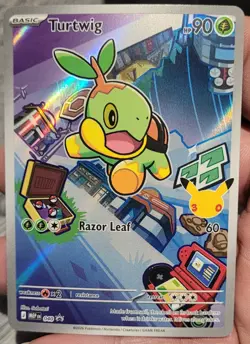 Pokemon Turtwig 040 First Partner Black Star Promo Full Art NM - Image 1