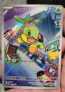 Pokemon Turtwig 040 First Partner Black Star Promo Full Art NM - Image 2