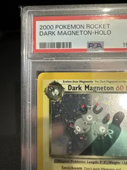 2000 Pokemon Team Rocket Dark Magneton 11/82 Vintage Holo with Swirl WOTC PSA 7 - Image 3