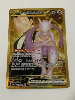 Pokemon Mewtwo EX Team Rockets 240/182 Gold Rare 2025 TCG Destined Rivals NM - Image 1