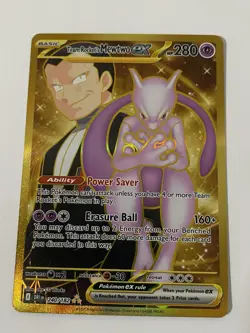 Pokemon Mewtwo EX Team Rockets 240/182 Gold Rare 2025 TCG Destined Rivals NM - Image 4