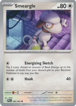 Smeargle Phantasmal Flames 080/094 Regular Common 2025 Pokemon TCG Near Mint - Image 1