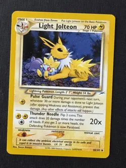 Pokemon Light Jolteon 48/105 Neo Destiny Unlimited Regular Uncommon 70HP Stage 1 - Image 1