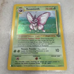 Pokemon Venomoth 13/64 Jungle Holo Rare Wizards 1999 Unlimited Stage 1 - Image 5