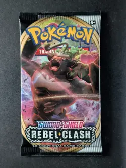 2020 Pokemon Rebel Clash (Rillaboom) Factory Sealed Booster Pack English - Image 1