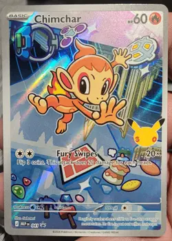 Pokemon Chimchar 041 First Partner Black Star Promo Full Art NM - Image 1