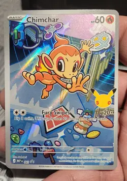 Pokemon Chimchar 041 First Partner Black Star Promo Full Art NM - Image 2
