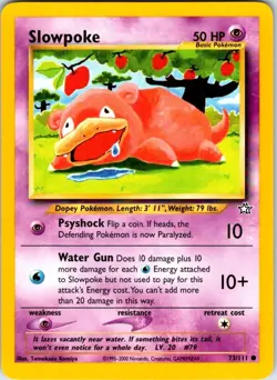 Pokemon | Neo Genesis | Slowpoke | 073/111 | Unlimited | NM - Image 1