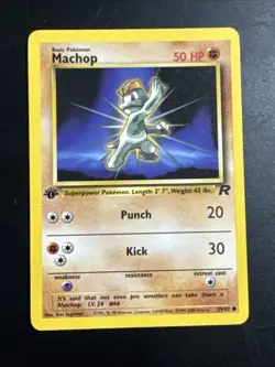 Machop 59/82 Team Rocket 1st Edition Pokemon - Image 1