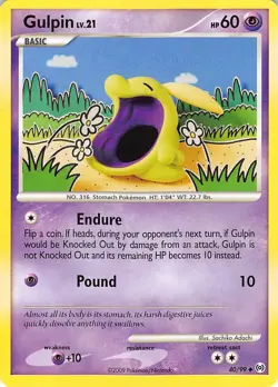 Gulpin 40/99 Uncommon Arceus Pokemon Lightly Played - Image 1