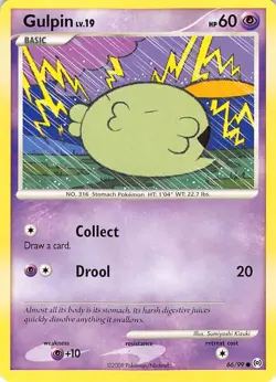 Gulpin 66/99 Common Arceus Pokemon Lightly Played - Image 1