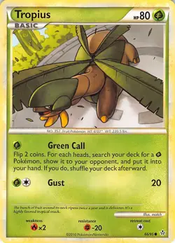 Tropius 66/95 Common HGSS Unleashed Pokemon Lightly Played - Image 1