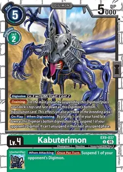 1x EX9-037 Kabuterimon Versus Monsters Digimon Card Game x1 - Image 1