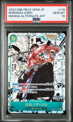 PSA 10 Roronoa Zoro Manga Art Parallel OP06-118 SEC Japanese ONE PIECE Card Game - Image 2