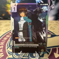 Gundam Card Game ST04-010 C+ Kira Yamato Promo Card English Foil Seed Gundam - Image 1