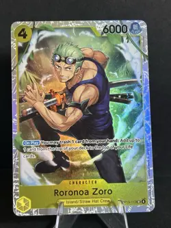 Bandai One Piece Roronoa Zoro Character SR Alt Art Holo OP15-113 English 6000 - Image 1