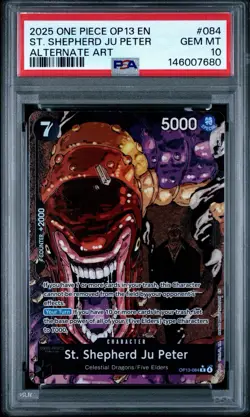 PSA 10 2025 ONE PIECE OP13-CARRYING ON HIS WILL ST. SHEPHERD JU PETER ALT ART - Image 1