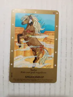 Bella Sara TCG Gold Second Series Sasha 48/97 Regular Common Horse Card 2007 - Image 1