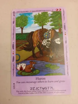 Bella Sara TCG Native Lights Huron 10/55 Regular Common Horse Card 2008 - Image 1