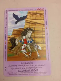 Bella Sara TCG Native Lights Comanche 8/55 Regular Common Horse Card 2008 - Image 1