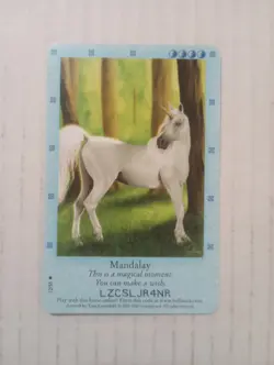 Bella Sara Northern Lights Mandalay 12/55 Unicorn Horse Regular Common Card 2007 - Image 1