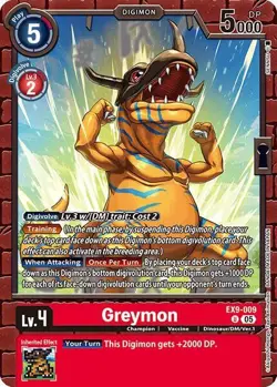 1x EX9-009 Greymon Versus Monsters Digimon Card Game x1 - Image 1