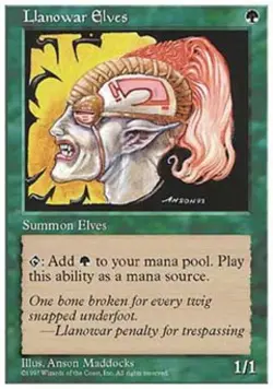 Llanowar Elves - Medium Play MTG 5th Edition - Image 1