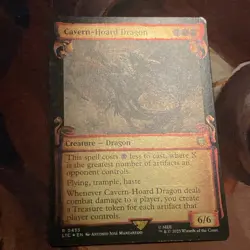 Cavern-Hoard Dragon X1 Mtg Lord Of The Rings Nm Scroll Foil - Image 1