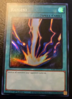 Raigeki RA05-EN110 1st Edition Super Rare Rarity Collection V Yu-Gi-Oh! TCG - Image 1