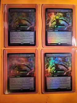 Playset of 4 Blossoming Tortoise Extended Foil Wilds of Eldraine 0354 Mythic MTG - Image 3