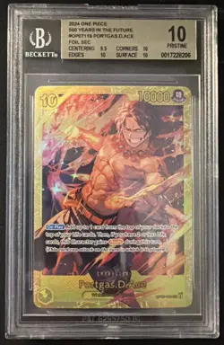One Piece 500 Years in The Future OP07-119 Portgas D. Ace Foil Sec BGS 10 - Image 1