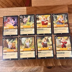 Disney Lorcana Floodborn Snow White and the Seven Dwarfs Set of 8 - Image 1