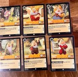 Disney Lorcana Floodborn Snow White and the Seven Dwarfs Set of 8 - Image 3