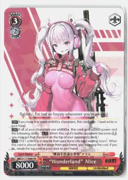 "Wonderland" Alice NIK/S117-E060 RR GODDESS OF VICTORY: NIKKE Weiss Schwarz NM - Image 1