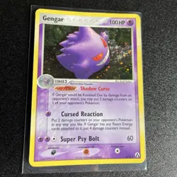 Pokemon Card EX Legend Maker Holo Gengar 5/92 HP Crease - Image 1