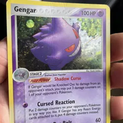 Pokemon Card EX Legend Maker Holo Gengar 5/92 HP Crease - Image 3