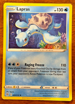 Pokemon TCG Pokemon Card Brilliant Stars 031/172 #031 Lapras - Image 1