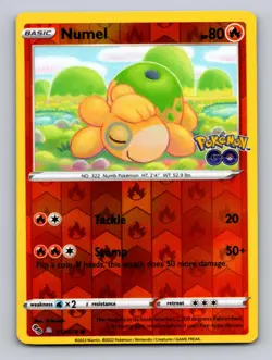 NUMEL (PEELABLE DITTO) POKEMON GO 013/078 POKEMON CARD REVERSE HOLO NM - Image 1
