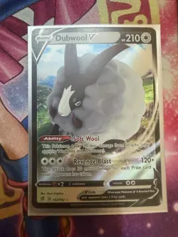 Dubwool V - 153/192 - Pokemon Rebel Clash Sword & Shield Ultra Rare Card NM - Image 1