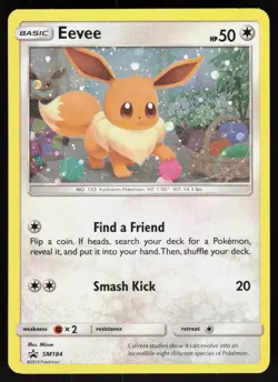 Eevee - (Cosmos Holo) Holo SM184 Sun & Moon Promo Pokemon Card NM - Image 1
