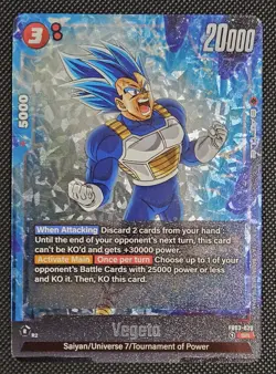 Vegeta FB03-020 Super Rare Foil Fusion World Dragon Ball Super Card Game | NM - Image 1