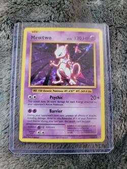 Pokemon Mewtwo Cracked Ice Holo Deck Exclusives 051/108 130 HP Card - Image 1