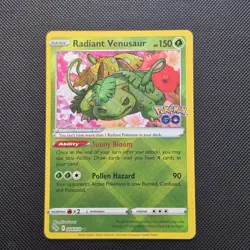 Pokemon TCG Radiant Venusaur Card 004/078 NM/Mint Condition 2022 Pokemon GO! - Image 4