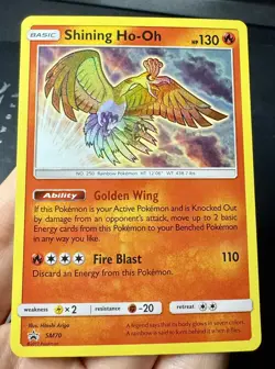 Pokemon TCG Shining Ho-Oh SM70 Black Star Promo Holo Card NM - - Image 1