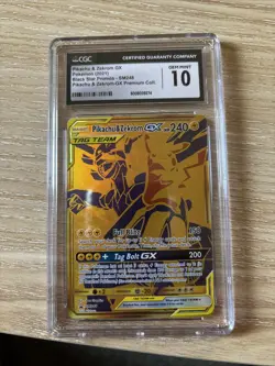 CGC 10 GEM MINT Pikachu & Zekrom GX 2021 Black Star Promos SM248 Pokemon Card - Image 1
