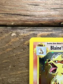 Blaine's Arcanine 1/131 Holo Gym Challenge Pokemon Card 2000, SWIRL! NM - Image 4