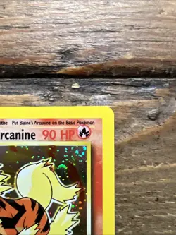 Blaine's Arcanine 1/131 Holo Gym Challenge Pokemon Card 2000, SWIRL! NM - Image 5